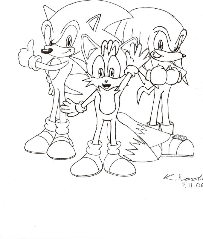 tail sonic hedgehog coloring pages - photo #34