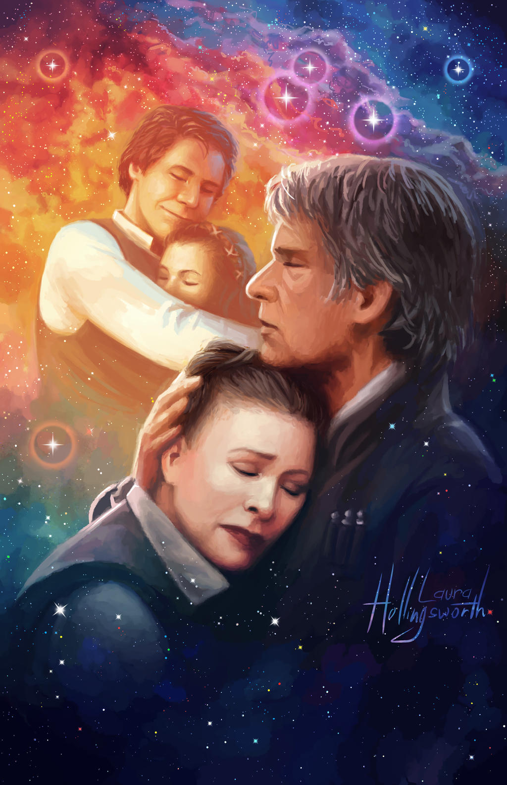 Star Wars The Force Awakens Leia And Han Solo By