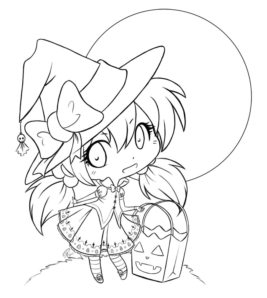 manga halloween coloring pages - photo #4