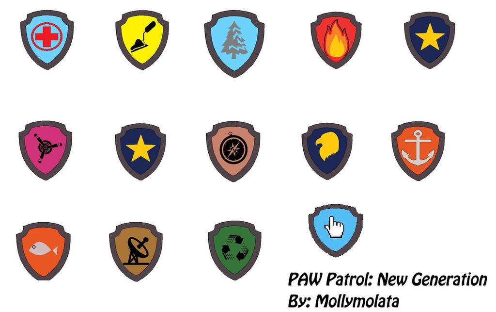 PAW Patrol Pup Tag Badges (Update) by mollymolata on DeviantArt