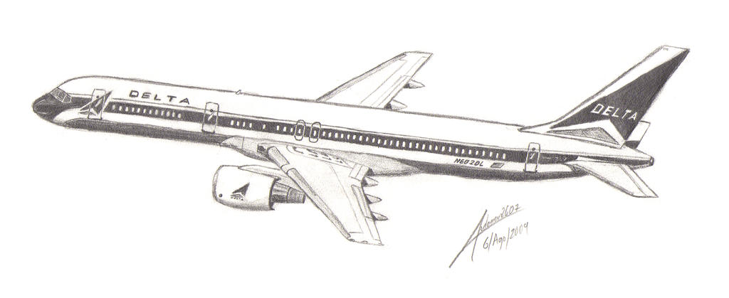 Delta Airlines 757 by audoman2607 on DeviantArt