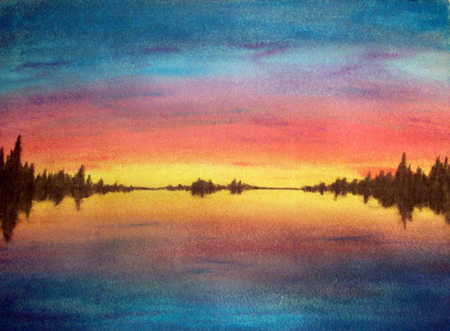 Sunset in Watercolor by cordria on DeviantArt