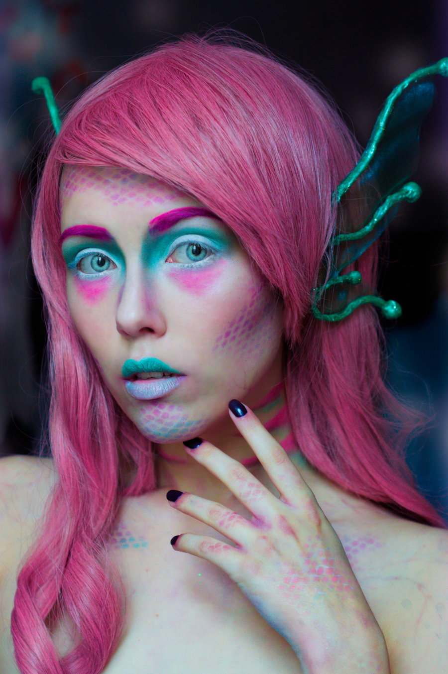 Lonely Mermaid Halloween makeup by Helen-Stifler on DeviantArt