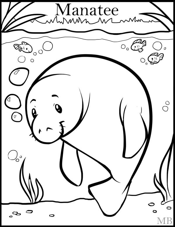 Manatee Coloring Page 8