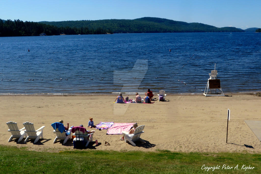 Schroon Lake Beach by peterkopher