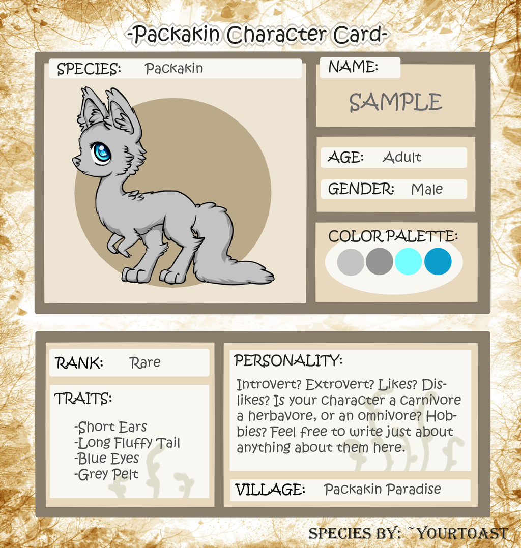 Character Card Template