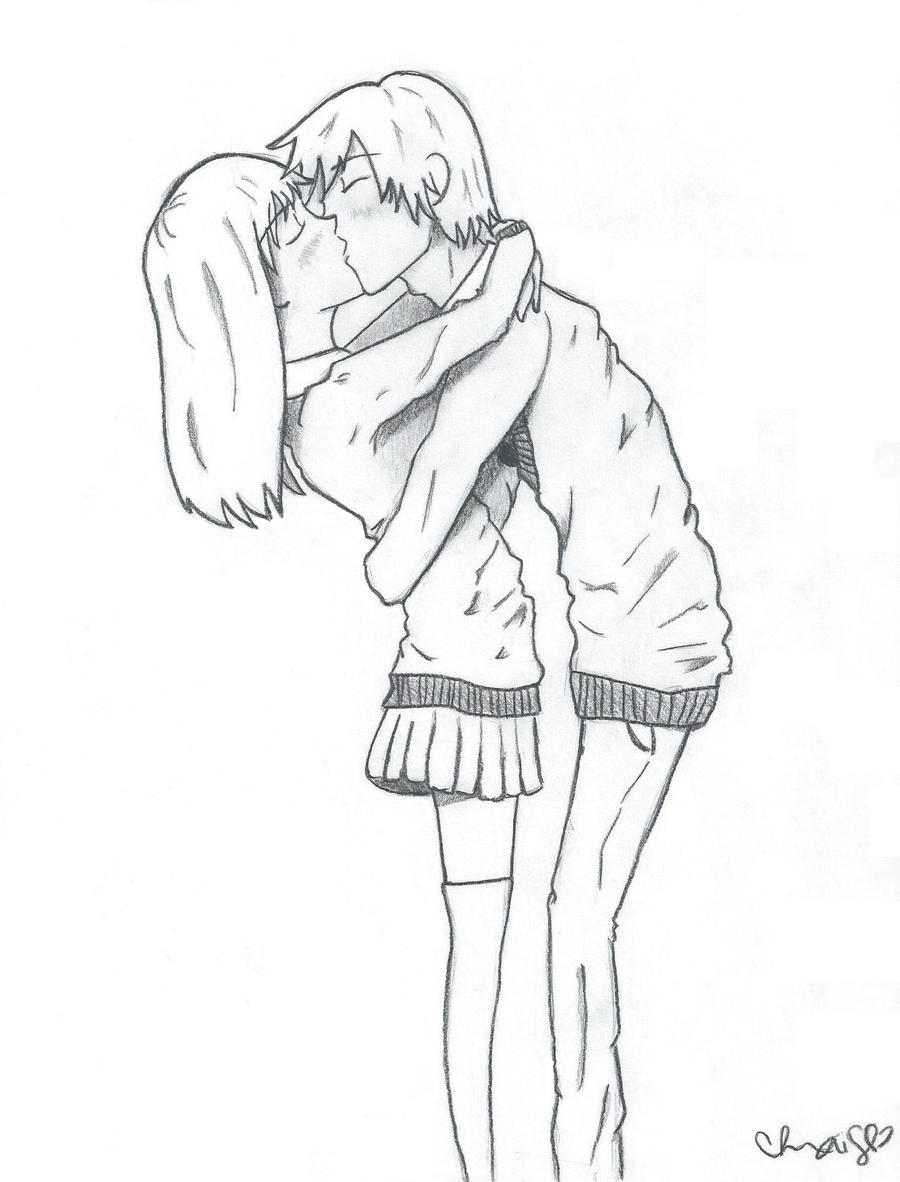 Anime Kiss by kawaiimaii on DeviantArt
 Kiss Drawing Simple