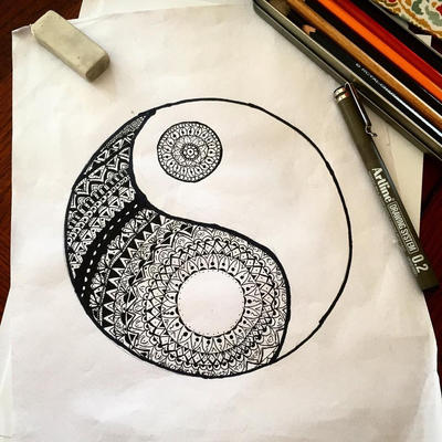 Zentangle yin yang by mckayla112 on DeviantArt