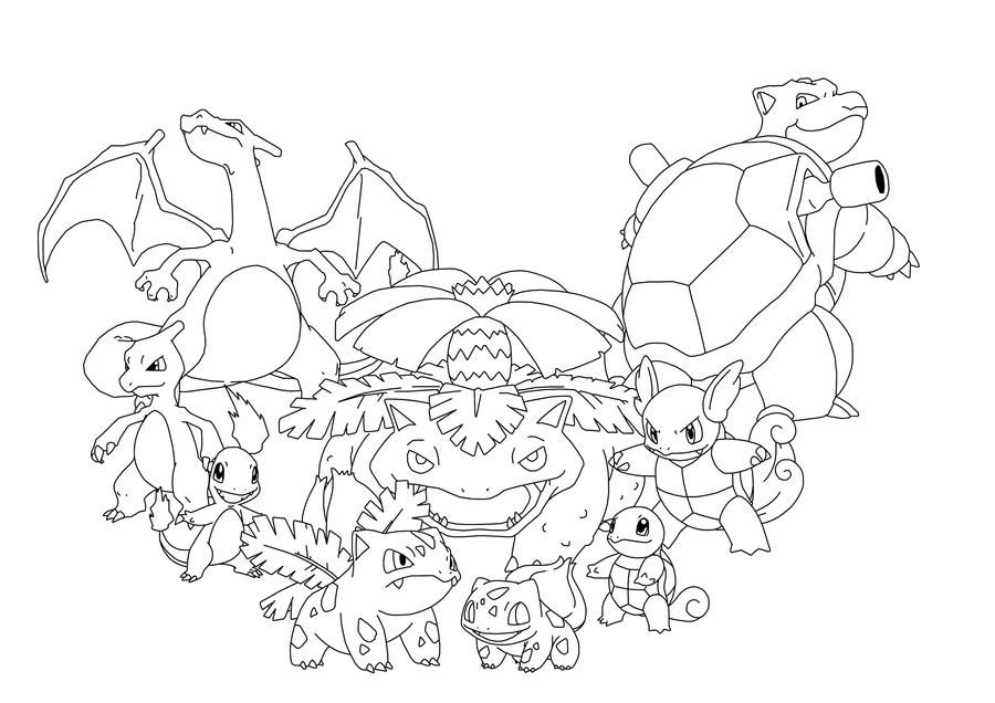 Starter Pokemon Coloring Pages 2