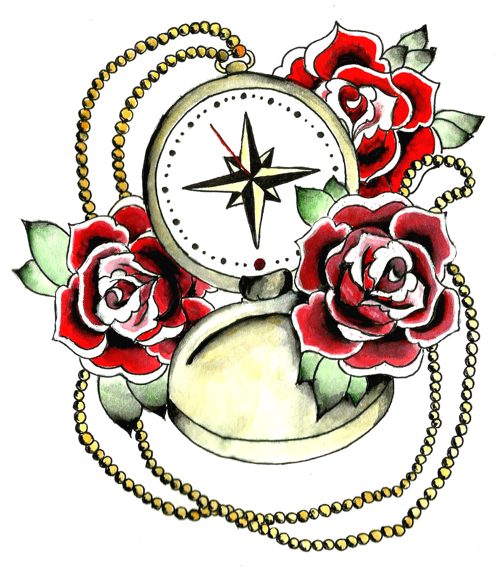 Compass//Rose Tattoo Design by azuresweet on DeviantArt